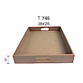 T 746 ORTABOY DÜZ DİKDÖRTGEN TEPSİ