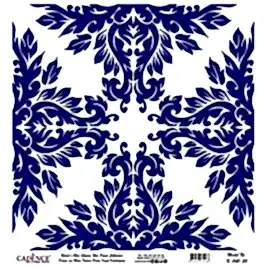 Model K040 Dünya'nın Mavi Tonları Pirinç Kağıt Dekopaj 30x32