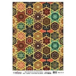 DESENLİ ALTIN VARAK PİRİNÇ DEKOPAJ 30*42 CM MODEL 023