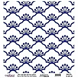 Model K039 Dünya'nın Mavi Tonları Pirinç Kağıt Dekopaj 60x62