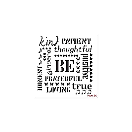 Home Decor Midi Stencil 22*22 cm hdm-56