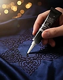 Desen Kumaş Kontür Gutta Siyah 20ml