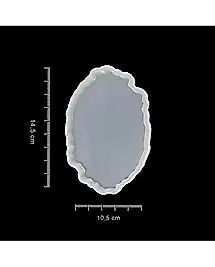 Bardak Altı Reçine Epoksi Kalıp - Oval Dalgalı - B16