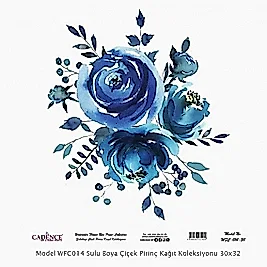 Model WFC014 Sulu Boya Çiçek Pirinç Kağıt Koleksiyonu 90x92