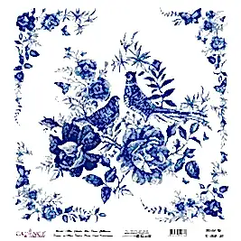 Model K002 Dünya'nın Mavi Tonları Pirinç Kağıt Dekopaj 90x92