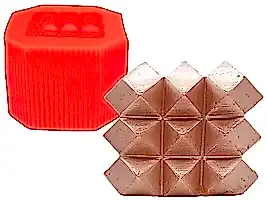 Kübik Blok Silikon Mum Kalıbı M-76