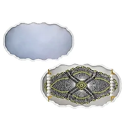 Oval Dalgalı Büyük Boy Tepsi Epoksi Reçine Kalıbı EPK-618