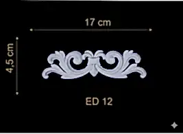 ED-12 Dekoratif Esnek Aplik (2'li)