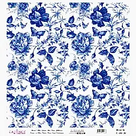 Model K010 Dünya'nın Mavi Tonları Pirinç Kağıt Dekopaj 60x62