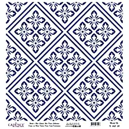 Model K043 Dünya'nın Mavi Tonları Pirinç Kağıt Dekopaj 30x32