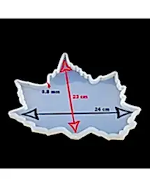 BARDAK ALTI REÇİNE EPOKSİ KALIP - YAPRAK - BÜYÜK - BB1