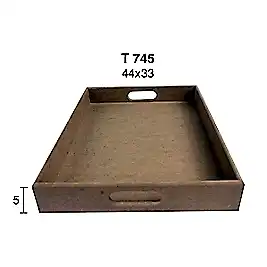 T 745 BÜYÜK DÜZ DİKDÖRTGEN TEPSİ