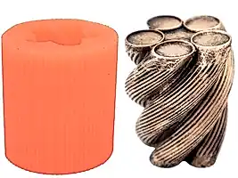 Burgu Sarmal Silikon Mum Kalıbı M-176