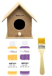 Ahşap Kuş Evi Boyama Seti
