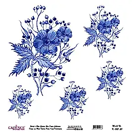 Model K022 Dünya'nın Mavi Tonları Pirinç Kağıt Dekopaj 90x92