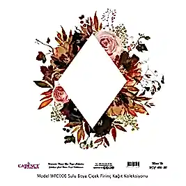 Model WFC006 Sulu Boya Çiçek Pirinç Kağıt Koleksiyonu 90x92