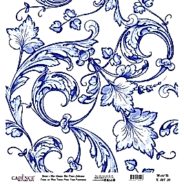 Model K028 Dünya'nın Mavi Tonları Pirinç Kağıt Dekopaj 30x32