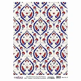 DESENLİ GÜMÜŞ VARAK PİRİNÇ DEKOPAJ 30*42 CM MODEL 037