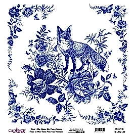 Model K004 Dünya'nın Mavi Tonları Pirinç Kağıt Dekopaj 90x92