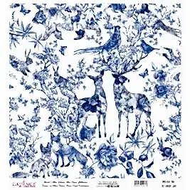 Model K005 Dünya'nın Mavi Tonları Pirinç Kağıt Dekopaj 90x92