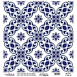 Model K046 Dünya'nın Mavi Tonları Pirinç Kağıt Dekopaj 30x32