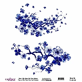 Model K014 Dünya'nın Mavi Tonları Pirinç Kağıt Dekopaj 90x92