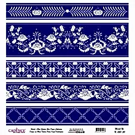 Model K050 Dünya'nın Mavi Tonları Pirinç Kağıt Dekopaj 60x62