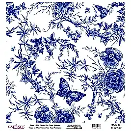 Model K009 Dünya'nın Mavi Tonları Pirinç Kağıt Dekopaj 60x62