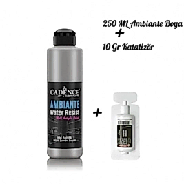 AMBİANTE SUYA DAYANIKLI BOYA METALİK AWM-06 GÜMÜŞ 250 ML