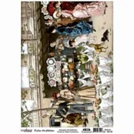 CADENCE DELUXE ART AVRUPA'DA YAŞAM PİRİNÇ DEKOPAJ MODEL EL-003 (60X85)