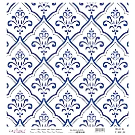 Model K031 Dünya'nın Mavi Tonları Pirinç Kağıt Dekopaj 30x32