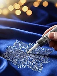 Desen Kumaş Kontür Gutta Gümüş Yaldız 20ml