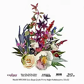 Model WFC009 Sulu Boya Çiçek Pirinç Kağıt Koleksiyonu 30x32