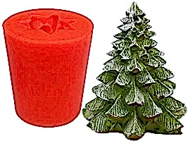 Çam Ağacı 3D Silikon Mum Kalıbı M-81