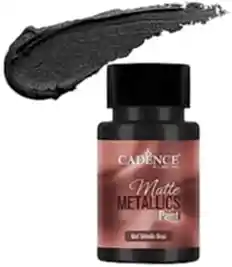 CADENCE MAT METALİK BOYA 50ML SİYAH -MMB036