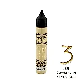 3D BONCUK BOYA-5159-GÜMÜŞ ALTIN