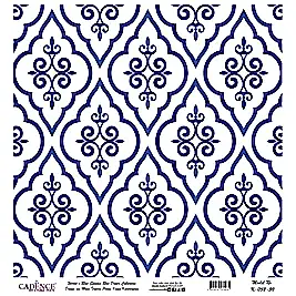 Model K032 Dünya'nın Mavi Tonları Pirinç Kağıt Dekopaj 90x92