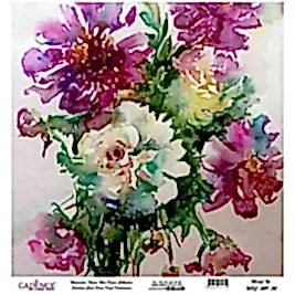 Model WFC028 Sulu Boya Çiçek Pirinç Kağıt Koleksiyonu 30x32