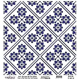 Model K045 Dünya'nın Mavi Tonları Pirinç Kağıt Dekopaj 90x92