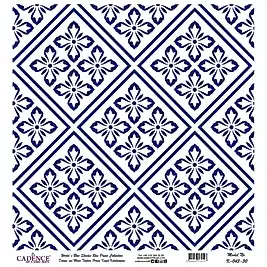 Model K043 Dünya'nın Mavi Tonları Pirinç Kağıt Dekopaj 60x62