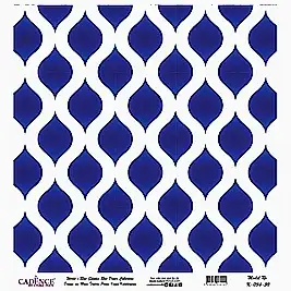 Model K034 Dünya'nın Mavi Tonları Pirinç Kağıt Dekopaj 60x62