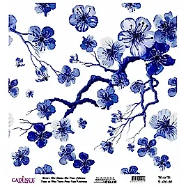 Model K015 Dünya'nın Mavi Tonları Pirinç Kağıt Dekopaj 90x92