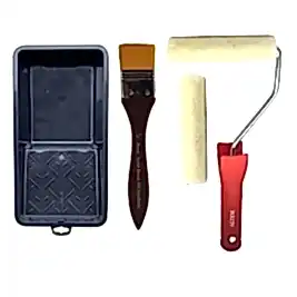 10 CM KADİFE RULO (MOHER) FIRÇA + 350-1,5 İPEK FIRÇA + TAVA SETİ