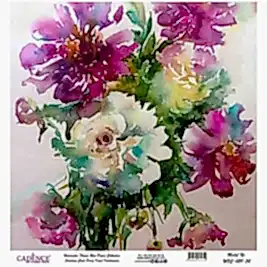 Model WFC028 Sulu Boya Çiçek Pirinç Kağıt Koleksiyonu 90x92