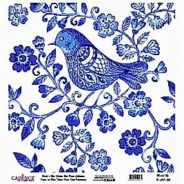 Model K017 Dünya'nın Mavi Tonları Pirinç Kağıt Dekopaj 90x92