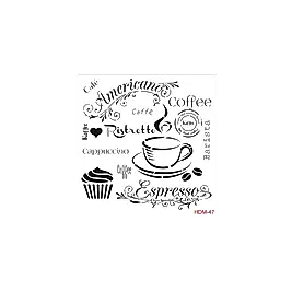 Home Decor Midi Stencil 22*22 cm hdm-47