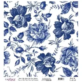 Model K012 Dünya'nın Mavi Tonları Pirinç Kağıt Dekopaj 90x92