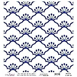 Model K039 Dünya'nın Mavi Tonları Pirinç Kağıt Dekopaj 30x32