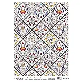 DESENLİ GÜMÜŞ VARAK PİRİNÇ DEKOPAJ 30*42 CM MODEL 039