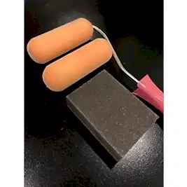 10 CM İZ BIRAKMAYAN RULO FIRÇA SET (2'Lİ) + ZIMPARA